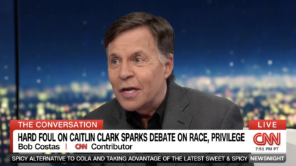 Bob Costas reacts to Caitlin Clark foul